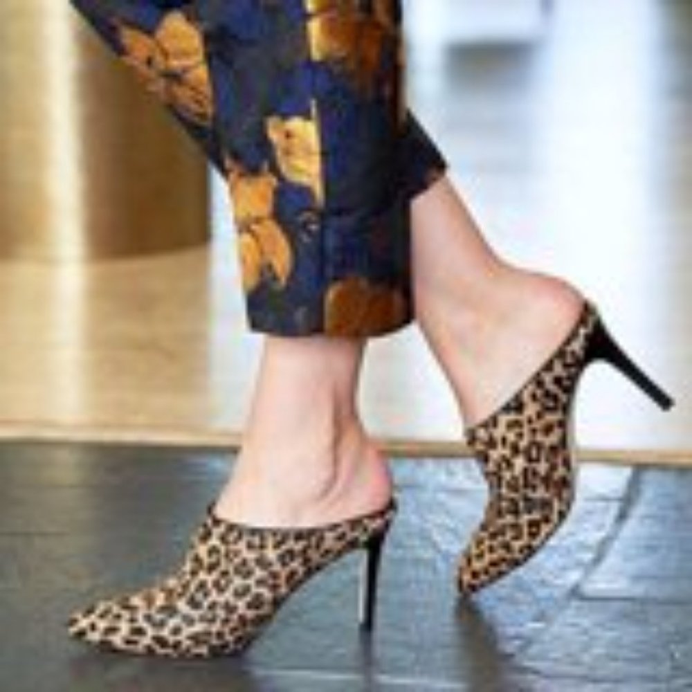Leopar Print Mules | Allegra James | Size 6.5